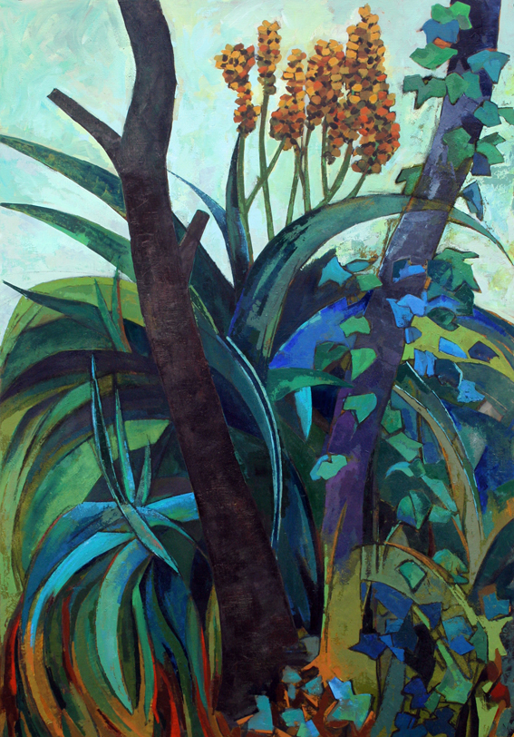 Agave 2 (selva) 92x131 cm acrílico/lienzo 2015